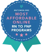 Affordable RN to FNP Rankings Badge